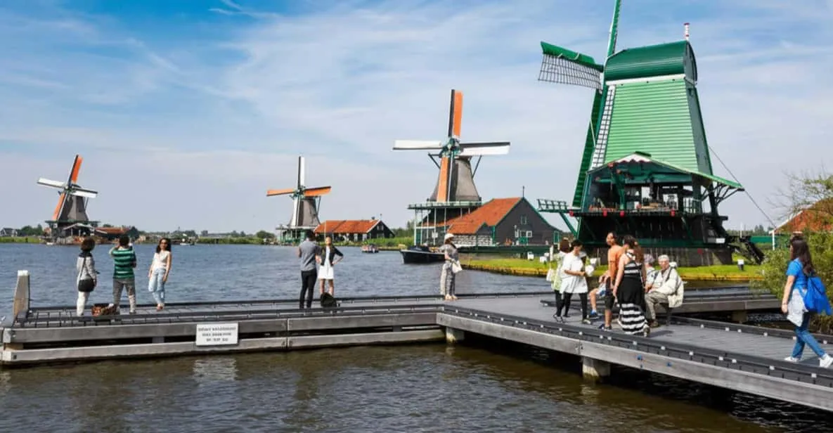 Half-day tour group at the Zaanse Schans windmills